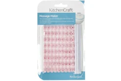 Set de 73 emporte-pièces KitchenCraft chiffres et lettres en polymère rose
