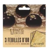 Set de 3 feuilles d'or alimentaire Patisdécor 8x8cm