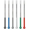 Set de 6 fourchettes à fondue Mono ring manches colorés