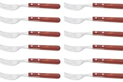 Set de 12 fourchettes Tramontina Gaucho manche rouge