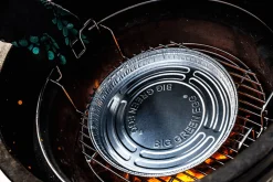 Set de 5 lèchefrites rondes jetables en aluminium pour Big Green Egg MiniMax, Small, Medium 28 x 2,5cm