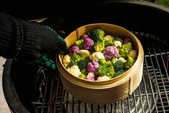 Set de 5 lèchefrites rondes jetables en aluminium pour Big Green Egg MiniMax, Small, Medium 28 x 2,5cm