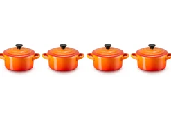 Set de 4 mini cocottes Le Creuset en céramique Volcanique