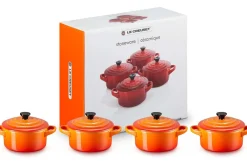 Set de 4 mini cocottes Le Creuset en céramique Volcanique