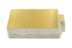 Set de 20 mini supports à pâtisserie Patisdécor rectangles dorés