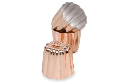 Set de 3 moules à cannelés bordelais en cuivre 5,5 cm