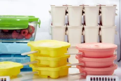 Set de 4 moules à glace Lékué en silicone - Formes donut et bretzel