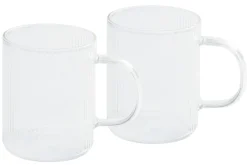 Set de 2 mugs Cristel 40cl en verre borosilicate