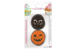 Set d'environ 36 caissettes à muffins ou cupcakes Scrapcooking Halloween