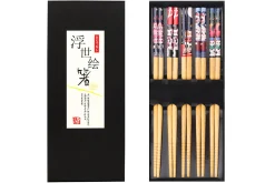 Set de 5 paires de baguettes chinoises en bambou Kutoyama - Modèle 4