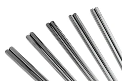 Set de 5 paires de baguettes chinoises en inox noir Kutoyama