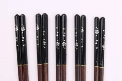 Set de 5 paires de baguettes chinoises Kutoyama en bois de nanmu 23cm