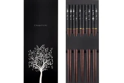 Set de 5 paires de baguettes chinoises Kutoyama en bois de nanmu 23cm