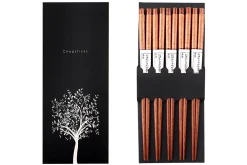 Set de 5 paires de baguettes chinoises Kutoyama en bois 23cm