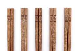 Set de 5 paires de baguettes chinoises Kutoyama en bois de wengé 25cm