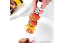 Set de 2 piques à brochettes doubles Gefu Twinco en acier inoxydable