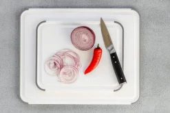 Set de 2 planches à découper anti-glisse Kitchen Aid réversibles en PP blanc