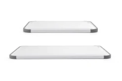 Set de 2 planches à découper anti-glisse Kitchen Aid réversibles en PP blanc