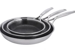 Set de 3 poêles Zwilling Peak Ceraforce® HyCoat en acier inoxydable et revêtement céramique 20, 24 et 26cm