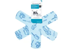 Set de 3 protections KitchenCraft pour poêles antiadhérentes en polyester bleu
