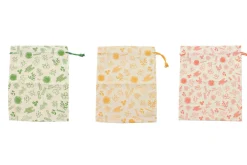 Set de 3 sacs à vrac Pebbly en coton biologique - 20x25cm