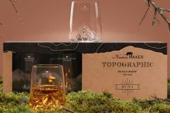 Set de 4 shooters Alaskan Maker Topographic en verre cristallin
