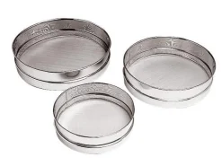 Set de 3 tamis en acier inox - maille inox 0.23mm