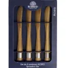Set de 4 tartineurs Bérard Acero fait main en olivier 17cm
