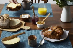 Set de 4 tartineurs courbes Bérard fait main en olivier 17,5cm
