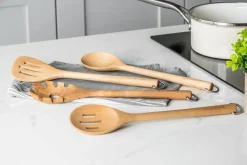 Set de 4 ustensiles de cuisine Kitchen Aid en bois de bouleau