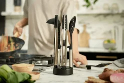 Set de 5 ustensiles Joseph Joseph Elevate Fusion en silicone avec support de rangement