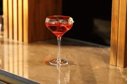 Set de 4 verres à coupe Mikasa Sorrento en cristal pur avec bord doré 350ml