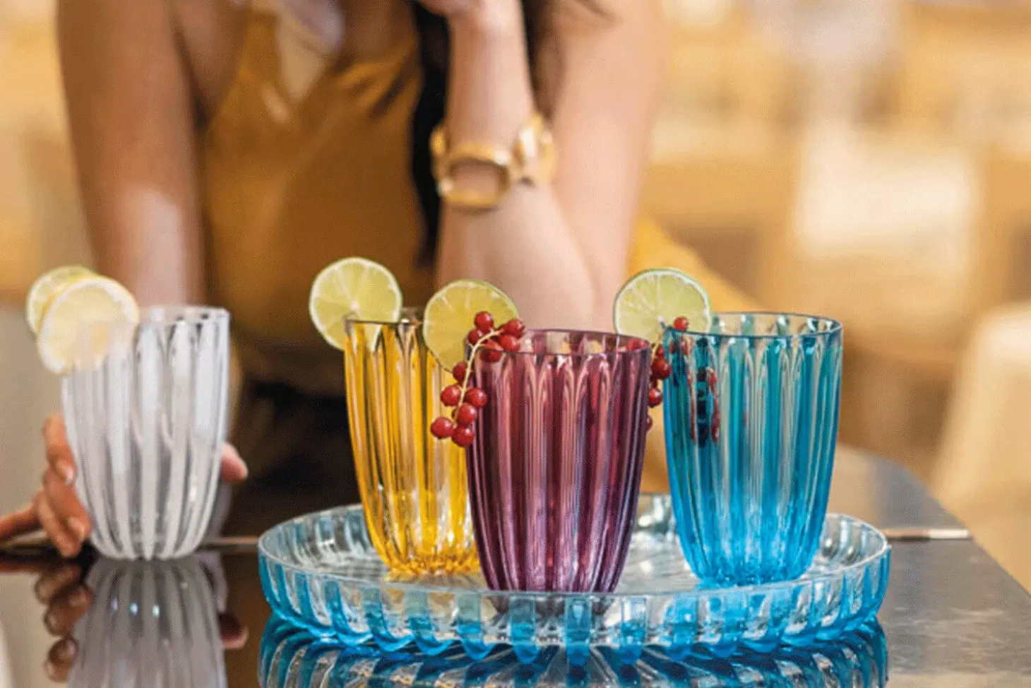 Set de 4 verres Guzzini Dolcevita en polymère biosourcé