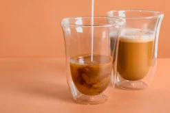Set de 2 verres à latte La Cafetière Jack en verre borosilicate double paroi 270ml