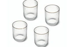 Set de 4 verres Mikasa Sorrento en cristal motif côtelé 400ml