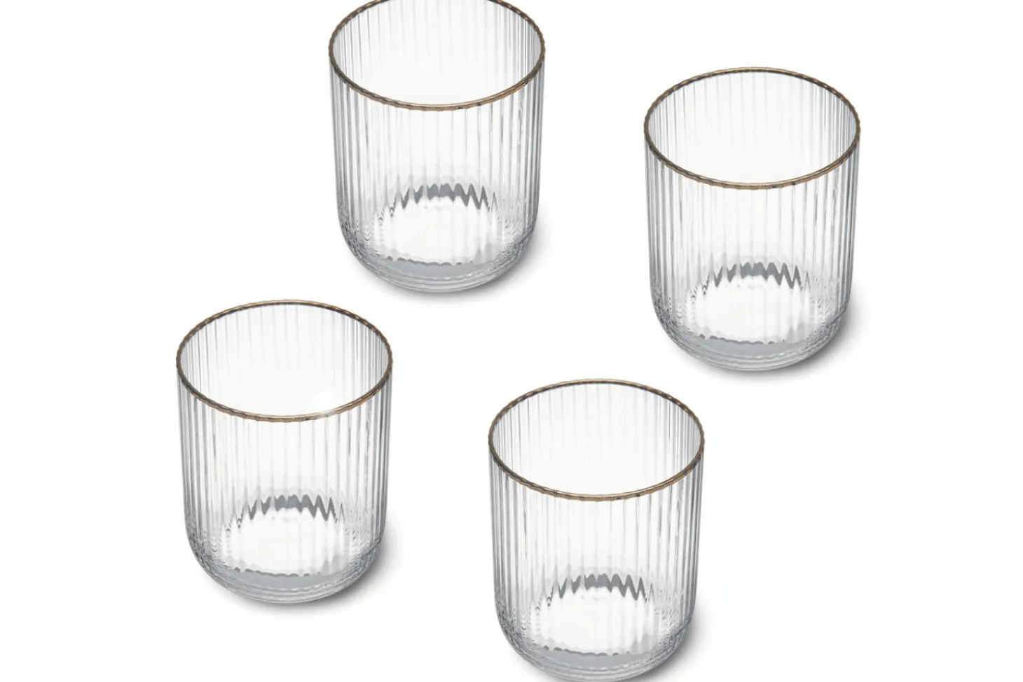 Set de 4 verres Mikasa Sorrento en cristal motif côtelé 400ml