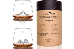 Set de 2 verres à spiritueux Alaskan Maker Topographic Grand Canyon & Matterhorn en verre cristallin