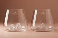 Set de 2 verres à spiritueux Alaskan Maker Topographic Grand Canyon & Matterhorn en verre cristallin