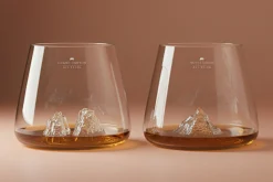 Set de 2 verres à spiritueux Alaskan Maker Topographic Grand Canyon & Matterhorn en verre cristallin
