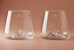 Set de 2 verres à spiritueux Alaskan Maker Topographic Zugspitze & Watzmann en verre cristallin