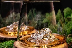 Set de 2 verres à spiritueux Alaskan Maker Topographic Zugspitze & Watzmann en verre cristallin