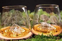 Set de 2 verres à spiritueux Alaskan Maker Topographic Zugspitze & Watzmann en verre cristallin