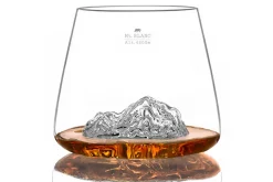 Set de 2 verres à spiritueux Alaskan Maker Topographic Everest & Mont Blanc en verre cristallin