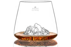 Set de 2 verres à spiritueux Alaskan Maker Topographic Everest & Mont Blanc en verre cristallin