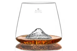 Set de 2 verres à spiritueux Alaskan Maker Topographic Mont Fuji & Denali en verre cristallin