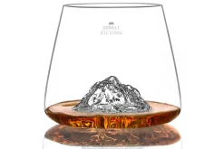 Set de 2 verres à spiritueux Alaskan Maker Topographic Mont Fuji & Denali en verre cristallin