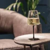 Set de 4 verres à vin blanc Mikasa Palermo en cristal transparent et noir 400ml