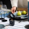 Set de 4 verres à vin rouge Mikasa Palermo en cristal transparent et noir 450ml