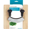 Set hachoir berceuse double lame inox + planche en bois Kitchen Craft