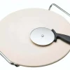 Set pierre à pizza Kichencraft World of Flavours avec roulette à pizza - 32cm
